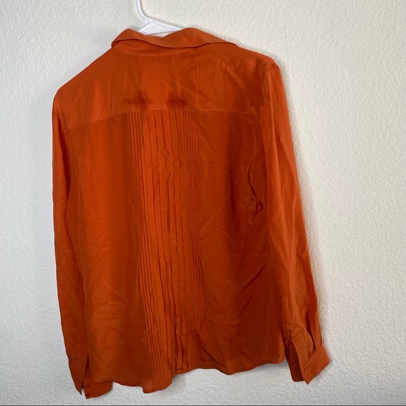 Trina Turk orange silk blouse - Picture 11 of 12